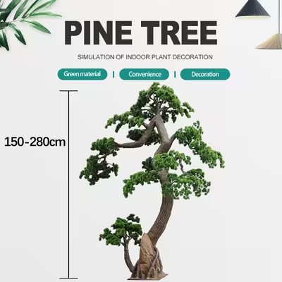Dorm Room Decorative Artificial Potted Pine Tree 280cm Height 1 Dorm Room Decorative Artificial Potted Pine Tree 280cm Height 1